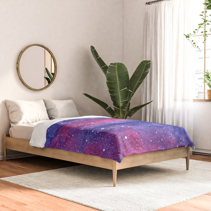 Nebula Galaxy Watercolor Space Sky Comforter Gallery Image 2