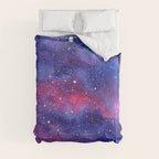 Nebula Galaxy Watercolor Space Sky Comforter Gallery Image 8