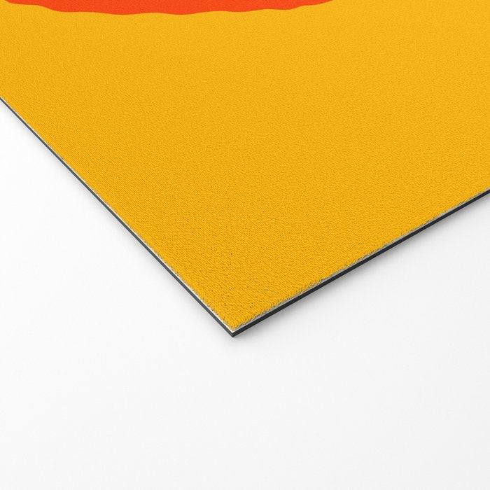 Bold and Bright - Afro Woman Portrait in Hot Pink and Orange Welcome Mat Gallery Image 2