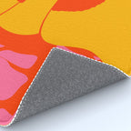 Bold and Bright - Afro Woman Portrait in Hot Pink and Orange Rug Gallery Image 4