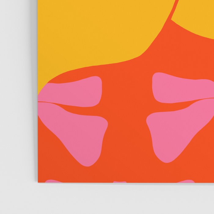 Bold and Bright - Afro Woman Portrait in Hot Pink and Orange Poster Gallery Image 3