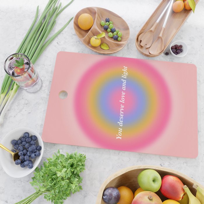 You Deserve Love And Light - Aura Gradient  Cutting Board Gallery Image 2