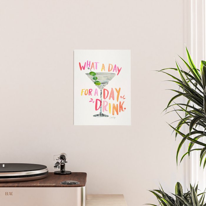 What a Day for a Day Drink â Melon Typography Poster Gallery Image 2