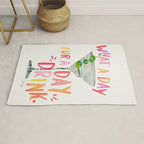 What a Day for a Day Drink â Melon Typography Rug Gallery Image 1