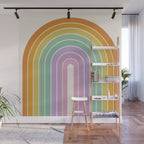 Gradient Arch XV Tropical Mid Century Modern Rainbow Wall Mural Gallery Image 1