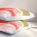 Ejaaz Haniff Colorful Abstract Acrylic Painting 'Storm In Paradise' Pillow Sham Gallery Image 3