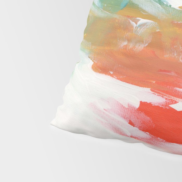 Ejaaz Haniff Colorful Abstract Acrylic Painting 'Storm In Paradise' Pillow Sham Gallery Image 4