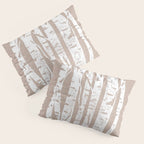 Woodcut Birches Pillow Sham Gallery Image 3