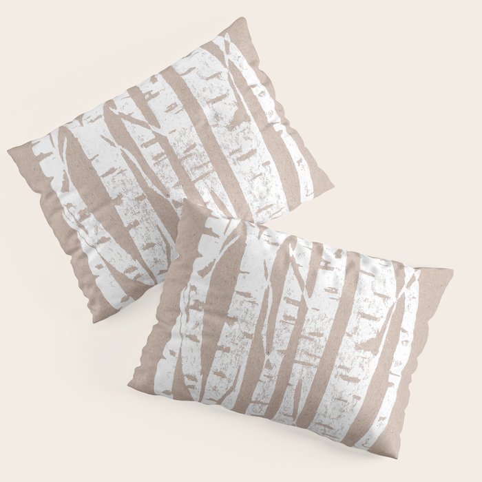 Woodcut Birches Pillow Sham Gallery Image 3