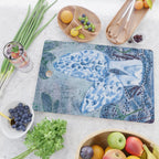 Little Morel Mushrooms in Blue Night Cutting Board Gallery Image 2
