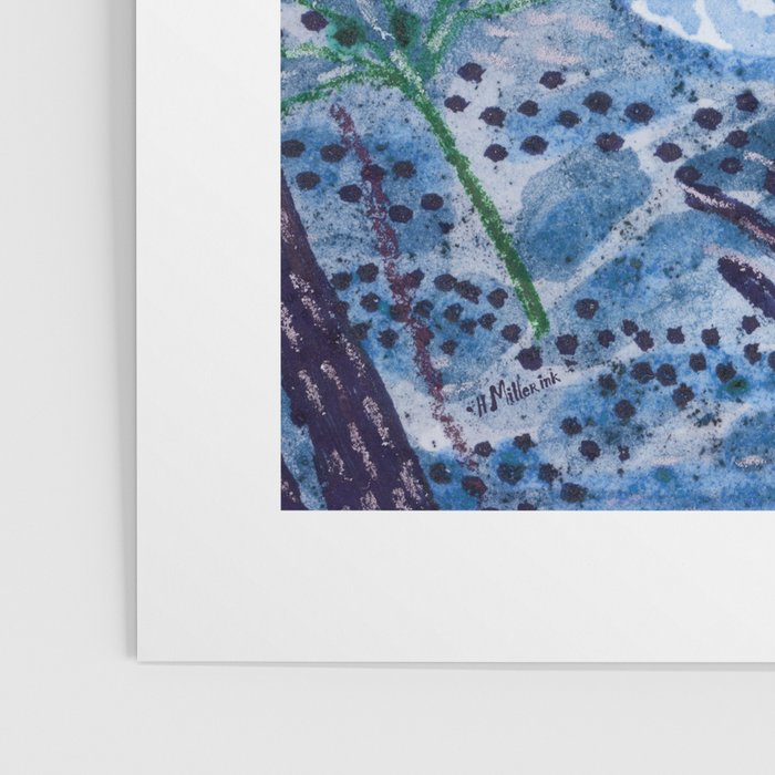 Little Morel Mushrooms in Blue Night Poster Gallery Image 3