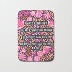 Always Remember - Pink & Charcoal Palette Bath Mat Gallery Image 1