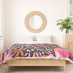 Always Remember - Pink & Charcoal Palette Duvet Cover Gallery Image 3