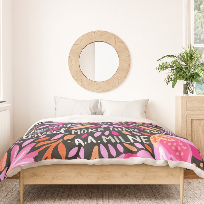 Always Remember - Pink & Charcoal Palette Duvet Cover Gallery Image 3