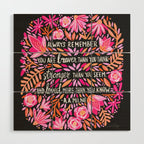Always Remember - Pink & Charcoal Palette Wood Wall Art Gallery Image 1