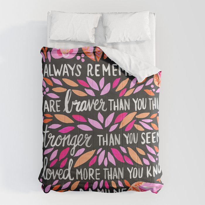 Always Remember - Pink & Charcoal Palette Comforter Gallery Image 1
