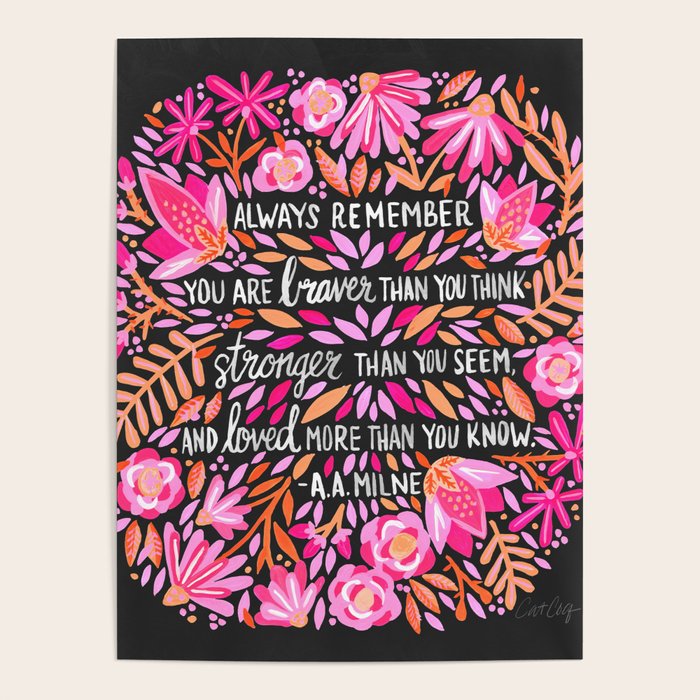 Always Remember - Pink & Charcoal Palette Poster Gallery Image 1