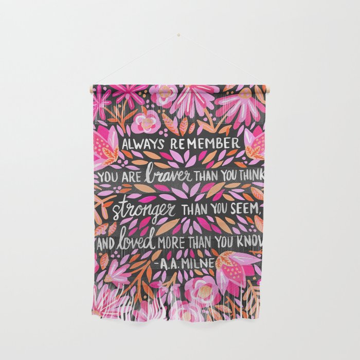 Always Remember - Pink & Charcoal Palette Wall Hanging Gallery Image 1