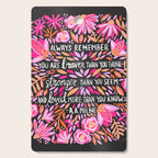 Always Remember - Pink & Charcoal Palette Cutting Board Gallery Image 1