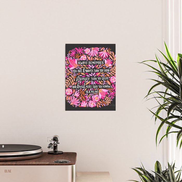 Always Remember - Pink & Charcoal Palette Poster Gallery Image 2