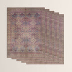 Antique Persian Golden Plum Rose Kirman Rug Print Wrapping Paper Gallery Image 3