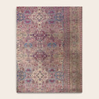 Antique Persian Golden Plum Rose Kirman Rug Print Notebook Gallery Image 4