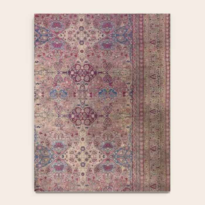 Antique Persian Golden Plum Rose Kirman Rug Print Notebook Gallery Image 4