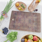 Antique Persian Golden Plum Rose Kirman Rug Print Cutting Board Gallery Image 2