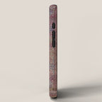 Antique Persian Golden Plum Rose Kirman Rug Print iPhone Case Gallery Image 2