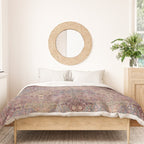 Antique Persian Golden Plum Rose Kirman Rug Print Duvet Cover Gallery Image 3