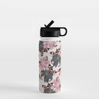 Lilies and butterflies insects Water Bottle Gallery Image 1