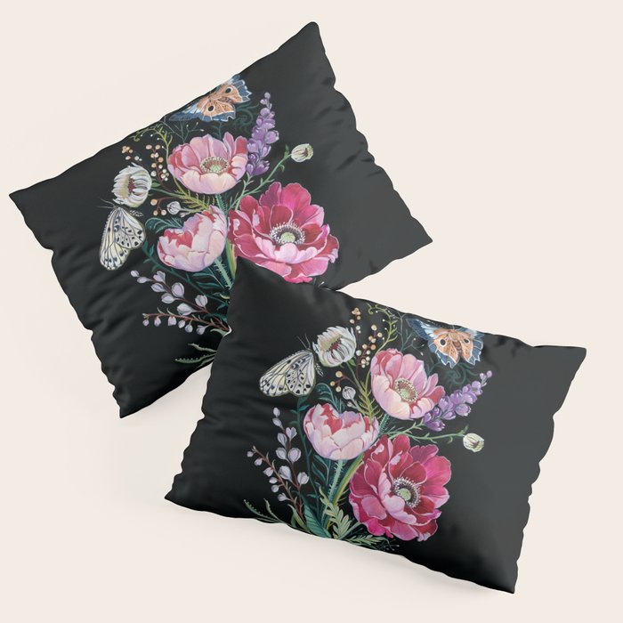 Butterfly Floral Bouquet Pillow Sham Gallery Image 3