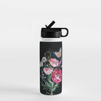 Butterfly Floral Bouquet Water Bottle Gallery Image 1