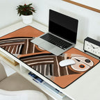 Striped Owl Pair Desk Mat Gallery Image 2