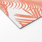 Modern blush coral simple tropical  palm tree pattern Welcome Mat Gallery Image 2