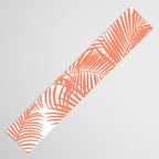 Modern blush coral simple tropical  palm tree pattern Table Runner Gallery Image 3