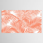 Modern blush coral simple tropical  palm tree pattern Tablecloth Gallery Image 2