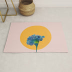 noonday flower | minimal floral Rug Gallery Image 1