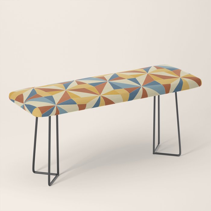 Kaleidoscope Tile Pattern IV Bright Vibrant Summer Bench Gallery Image 1