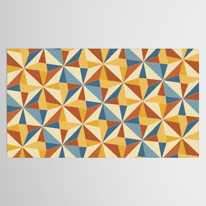 Kaleidoscope Tile Pattern IV Bright Vibrant Summer Tablecloth Gallery Image 2