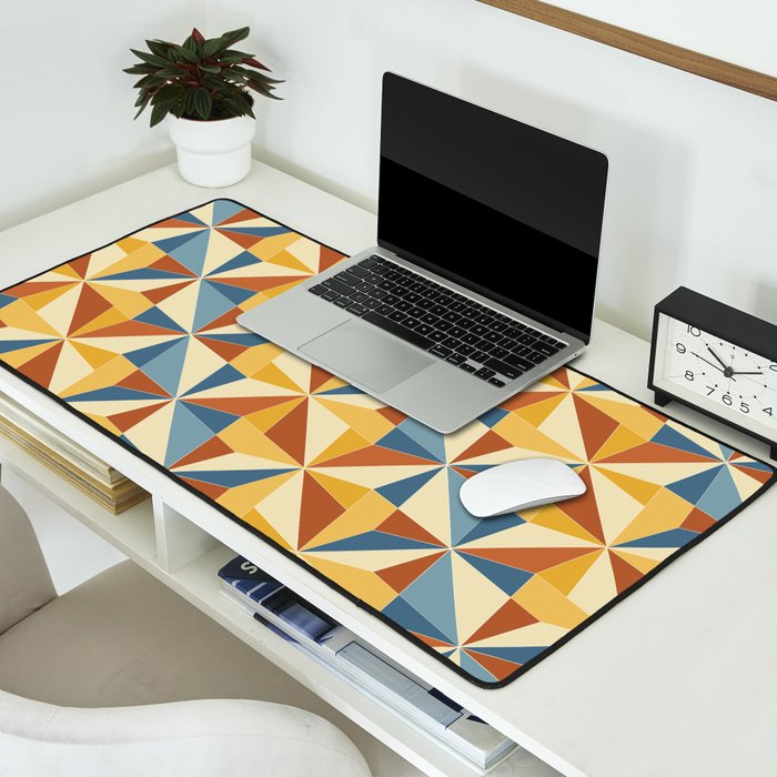 Kaleidoscope Tile Pattern IV Bright Vibrant Summer Desk Mat Gallery Image 2