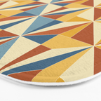 Kaleidoscope Tile Pattern IV Bright Vibrant Summer Bath Mat Gallery Image 3