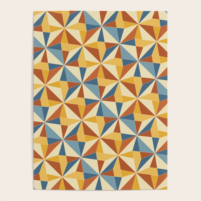Kaleidoscope Tile Pattern IV Bright Vibrant Summer Poster Gallery Image 4
