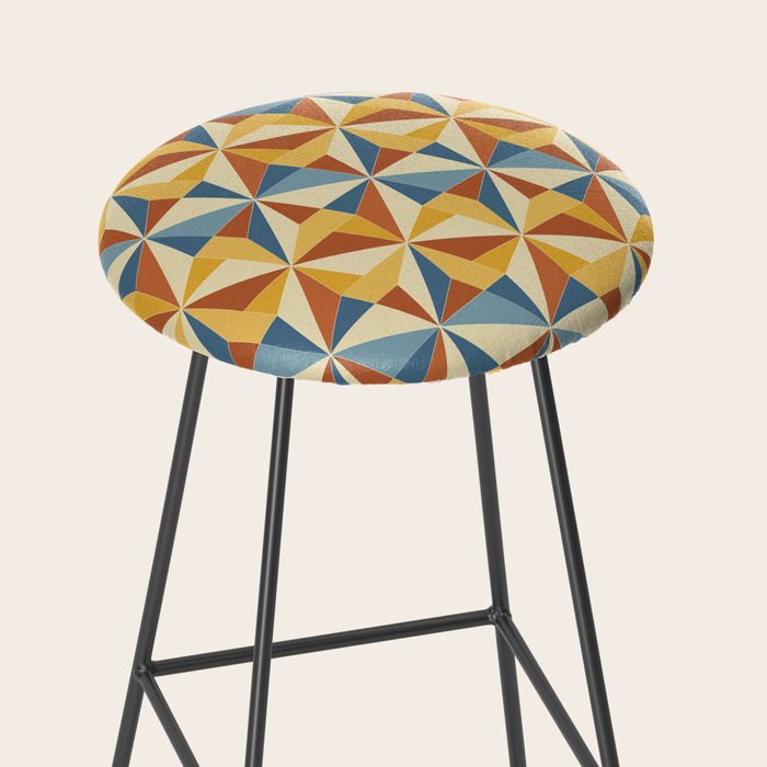 Kaleidoscope Tile Pattern IV Bright Vibrant Summer Stool Gallery Image 2