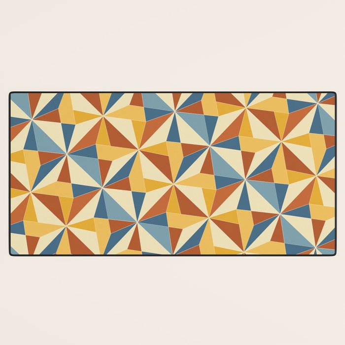 Kaleidoscope Tile Pattern IV Bright Vibrant Summer Desk Mat Gallery Image 3