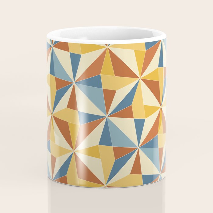 Kaleidoscope Tile Pattern IV Bright Vibrant Summer Coffee Mug Gallery Image 4