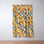 Kaleidoscope Tile Pattern IV Bright Vibrant Summer Window Curtain Gallery Image 3