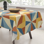 Kaleidoscope Tile Pattern IV Bright Vibrant Summer Tablecloth Gallery Image 3