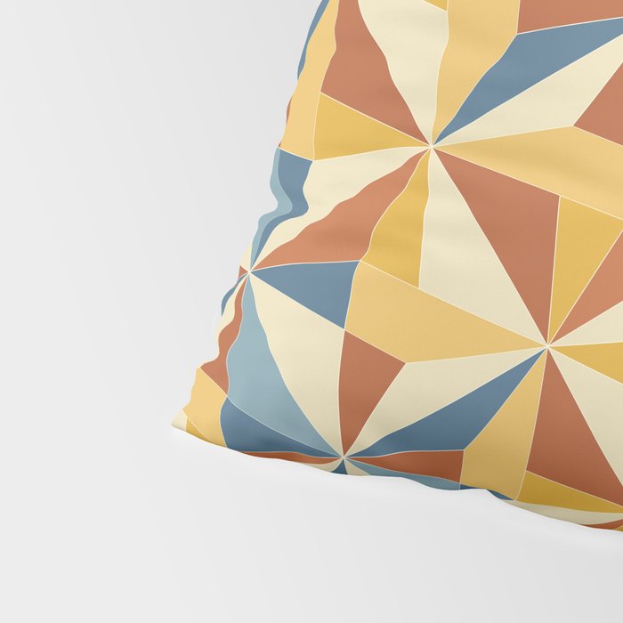 Kaleidoscope Tile Pattern IV Bright Vibrant Summer Pillow Sham Gallery Image 4