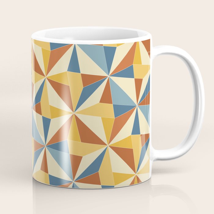 Kaleidoscope Tile Pattern IV Bright Vibrant Summer Coffee Mug Gallery Image 1